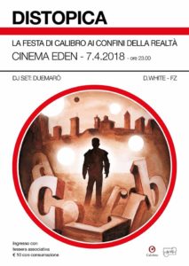  Scopri Distopica / La festa di CaLibro ai confini della realtà Passati Crea evento Eventi correlati Altri Eventi correlati Lo Sgargabonzi Live 2018 Domani presso D3 pub pizzeria 434 partecipanti Mi interessa · Parteciperò CaLibro - Festival della lettura a Città di Castello 18:00 presso Città di Castello 1685 partecipanti Mi interessa · Parteciperò Ecologia del desiderio - CaLibro 2018 domenica presso Città di Castello 298 partecipanti Mi interessa · Parteciperò Becoming///Animal ✜ Live@Casermarcheologica mercoledì presso CasermArcheologica 212 partecipanti Mi interessa · Parteciperò Rigolo at Birrificio Altotevere (April 14, 2018) sabato 14 aprile presso Birrificio Altotevere 27 partecipanti Mi interessa · Parteciperò Libri senza parole. Destinazione Lampedusa lunedì 21 maggio presso Città di Castello 57 partecipanti Mi interessa · Parteciperò Italiano · English (US) · Română · Español · Português (Brasil) Privacy · Condizioni · Pubblicità · Scegli tu! · Cookie · Altro Facebook © 2018 foto di CaLibro. APR 7 Distopica / La festa di CaLibro ai confini della realtà Pubblico · Organizzato da CaLibro Mi interessaParteciperòCondividi clock sabato dalle ore 23:00 alle ore 5:00 Dal 7 aprile alle 23:00 al 8 aprile alle 5:00 pin Cinema Eden - Città di Castello Piazza Magherini Graziani, 06012 Città di Castello Mostra mappa Informazioni Discussione Partecipanti: 98 · Persone interessate: 284Mostra tutti Interessa a Sarmi Condividi Dettagli DISTOPICA / La festa di CaLibro ai confini della realtà.
